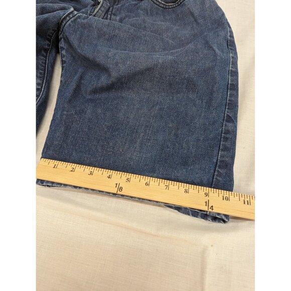 Levi 569 Red Tab Women Dark Wash High Rise 5 Pocket Jean Shorts Size 29X9.5 - Picture 8 of 9